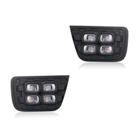 Feux de brouillard LED DRL pour Toyota 4Runner 2006-2009, double couleur blanc et ambre, feux de jour, accessoires automobiles