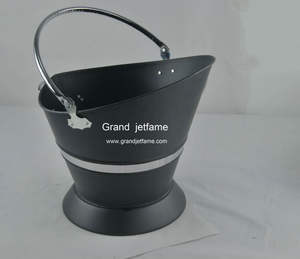 Prezzo di fabbrica 5.9 gallone secchio di <span class=keywords><strong>carbone</strong></span> di cenere di polvere rivestito in metallo nero opaco secchio di <span class=keywords><strong>carbone</strong></span> <span class=keywords><strong>per</strong></span> camino interno - Product Image 4