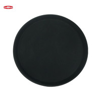 Plateau de service multifonctionnel, écologique, durable, en PP, avec logo personnalisé, antidérapant, pour hôtel et restaurant, finition laquée noire/marron