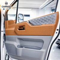 CARRIDE Toyota HiAce Luxe Personnalisé 9 Places VIP Minivan Cloison de Séparation Peinture Bicolore Violette Entièrement Amélioré MPV Fibre de Carbone