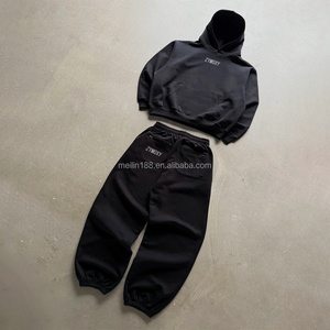 Ensemble de survêtement personnalisé pour homme : sweat à capuche et pantalon de jogging amples et épais, deux pièces - Product Image 2