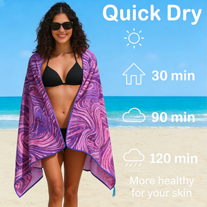 Serviettes <span class=keywords><strong>de</strong></span> plage personnalisées en microfibre, imprimées avec une image, en daim coloré, 90% polyester, épaisses, violettes, 120 cm x 190 cm, pour femmes - Product Image 5