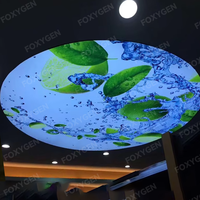 Bon marché Plafond à déflecteur extensible de forme ronde en cercle d'aluminium Carreaux à double couche Plafond tendu suspendu