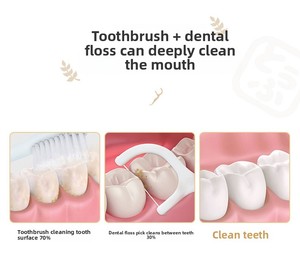 Hilo dental de plástico desechable fácil de usar con sabor a menta <span class=keywords><strong>Limpieza</strong></span> de dientes efectiva y cuidado bucal - Product Image 5