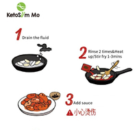 Salsa Dietética Vegana Instantánea Sin Gluten, Halal, Baja en Carbohidratos, Lista para Comer, Pastel de Arroz Blanco de Konjac en Bolsa, para Niños y Adultos, 270g