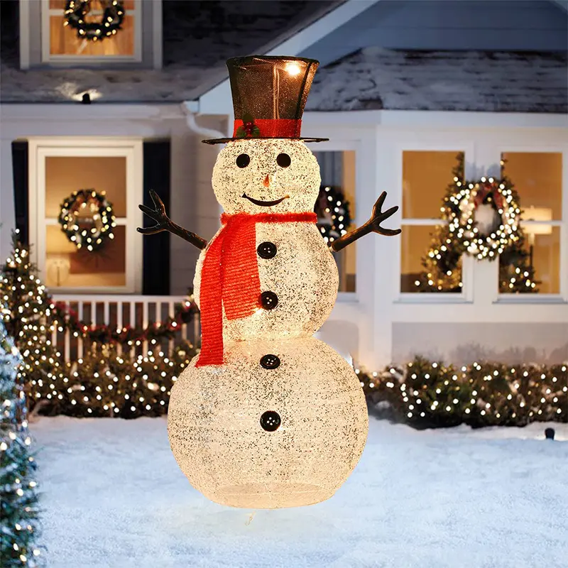 Wholesale Christmas Decorations Foldable Led Snowman String Light Outdoor Decorative Light