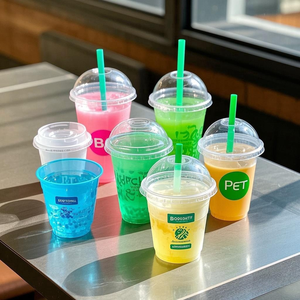 <span class=keywords><strong>JAN</strong></span> GOO Vasos Desechables de Plástico PET Transparentes de 16oz para Té de Burbujas, Café y Jugos, con Logotipo Personalizado para Restaurantes, Venta al Por Mayor - Product Image 5