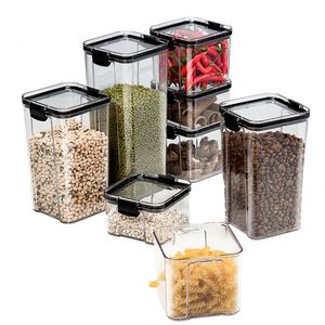 Conteneurs Modernes Rectangulaires Hermétiques pour Aliments pour Animaux, en Plastique Multifonctionnel pour le Stockage Domestique de Céréales et de Produits Secs (Injection) - Product Image 4