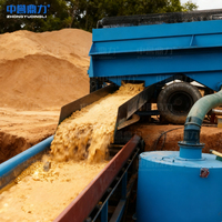 Ligne de traitement minier Zhongyu Dingli, équipement minier, installation de lavage à trommel pour roche dure, or, avec concasseur et crible vibrant