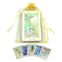 Impression personnalisée bord holographique oracle cartes de tarot français impression premium élégant divin tarot de fille avec jeu de cartes de dessin animé