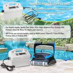 Nettoyeur de piscine robotisé Maytronics <span class=keywords><strong>Dolphin</strong></span> Apollo DX4s DX5s Edge Premier Wave 50/75 en plastique écologique 220V prise EU 2000mAh - Product Image 6