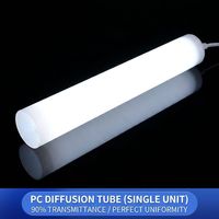 Tube diffuseur rond en polycarbonate de haute qualité pour PC, couvercle de lumière LED, tube en plastique blanc laiteux givré, personnalisable