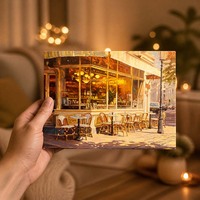 Tableau LED Lumineux sur Toile : Décoration Murale Scène Chaleureuse pour Salon, Chambre, Cuisine, Café, Restaurant – Idée Cadeau de Fêtes