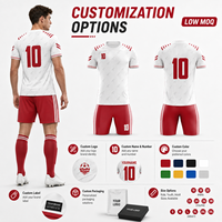 Ensemble d'uniformes de football pour équipes universitaires masculines - Maillot et short 100 % polyester respirant à séchage rapide avec noms personnalisés imprimés par transfert thermique