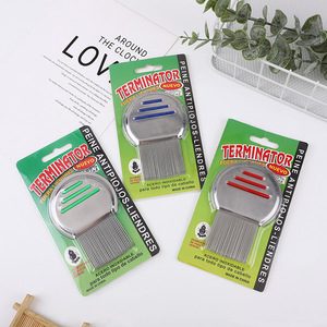 مشط إزالة القمل للحيوانات الأليفة من الشركة المصنعة بالجملة مع شعار مخصص، مشط من الفولاذ المقاوم للصدأ لإزالة البراغيث للكلاب والقطط - Product Image 5