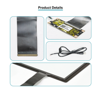 Écran tactile capacitif projeté (PCAP) I2C USB de 12,1 pouces, kit de superposition d'écran tactile