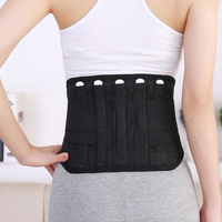 Ceinture de Soutien Lombaire Réglable en Acier, Respirante, à Compression, avec Bandes Métalliques Flexibles pour Soulager la Douleur Dorsale