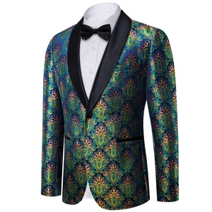 <span class=keywords><strong>Blazer</strong></span> monouso casual di alta qualità alla moda floreale <span class=keywords><strong>verde</strong></span> Slik da <span class=keywords><strong>uomo</strong></span> - Product Image 2