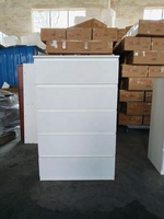 Commode de rangement personnalisée en bois blanc à 5 tiroirs pour dossiers, table de chevet