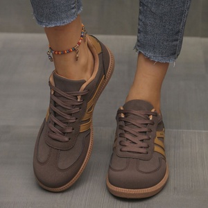 Zapatos Deportivos Casuales Planos para Mujer, Talla Grande, Estilo Europeo y Americano, Punta Redonda, Antideslizantes, Resistentes al Desgaste, Suela Suave - Product Image 5