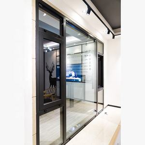 Fenêtre à battant moderne en aluminium noir inclinable et tournant avec gril et moustiquaire pour les maisons Fenêtres en aluminium noir - Product Image 1