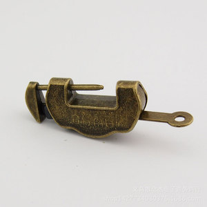 Combination <b>Pad</b> <b>Lock</b> Rectangular Distressed Finish Single Lever Locking Jewelry Box Use - Product Image 4