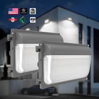 Lámpara de Pared LED Cuadrada de Aluminio, 40W, Regulable 0-10V, Sensor de Movimiento, Impermeable, Policarbonato, Fotocélula, Uso en Exteriores