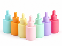 Flacon compte-gouttes en verre Macaron 30 ml, vide, couleur pastel, pour huiles essentielles et sérums, diffuseur, emballage cosmétique personnalisé avec logo OEM, vente en gros