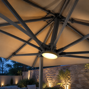 Sombrilla <span class=keywords><strong>de</strong></span> Patio Cantilever <span class=keywords><strong>de</strong></span> Aluminio <span class=keywords><strong>de</strong></span> 3x3 Metros Personalizada al por Mayor con Luces LED Solares, Parasol para Jardín, Piscina y Exteriores - Product Image 4