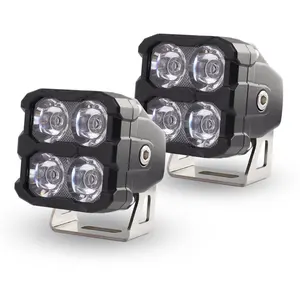 3.2 INCH compact housing design auto led light white amber light pods 12v 24v 4x4 truck tractor led work light