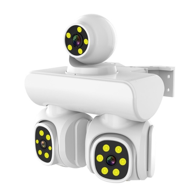 3 Lens WIFI 4G PTZ CCTV Camera for Outdoor Cloud Service and Two-way Audio Colorful Night Vision