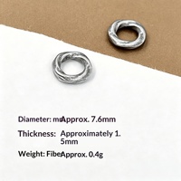 Anneau de jonction fermé en cuivre plaqué argent, style bande de Möbius ajourée, filigrane, pour accessoires de bijouterie DIY, directement de l'usine de Guangzhou
