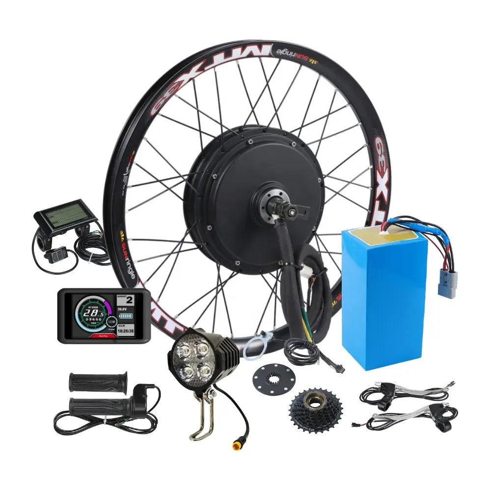 Moteur bldc puissant bricolage 48V 3000W 5000W kit de conversion de vélo électrique enduro Australie kit de conversion de vélo électrique à 7 vitesses