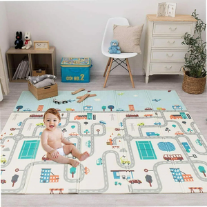 Tapis De Jeu 200x180x1cm, Pliable, Grand Tapis De Jeu Epais, Réversible, Imperméable, Portable, Non Toxique Pour Enfants - Product Image 1