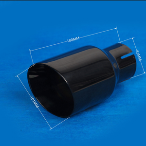 Rénovation de voiture en acier inoxydable plaqué titane noir silencieux d'échappement de 4 pouces tuyau d'échappement en titane - Product Image 3