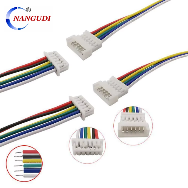 Custom JST GH 1.25mm Pitch Male Female Wire Harness, 2P-10P Locking Clip Terminal Cable for Electronics, UL Certified