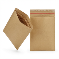 Pochette d'expédition en papier kraft rembourrée alvéolée haute résistance avec logo personnalisé pour emballage OEM