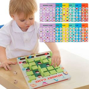 Jeu de mémoire en bois parent-enfant, puzzle éducatif Montessori en bois, jouet de logique et de mémoire pour enfants - Product Image 2