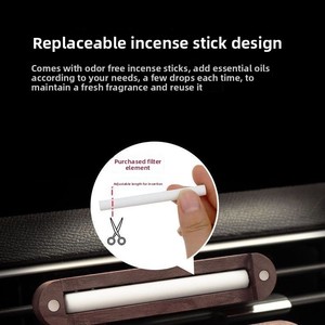 Diffuseur de parfum pour voiture en bois naturel de qualité supérieure, <span class=keywords><strong>clip</strong></span> de ventilation, huile essentielle, désodorisant, mini-parfum personnalisé pour voiture, cadeau, décoration automobile - Product Image 5