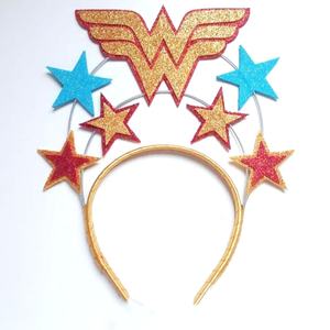 ที่คาดผมวงกลมลายเรขาคณิตแบบใหม่สำหรับเด็กผู้หญิงเจ้าหญิง งานปาร์ตี้คริสต์มาส เครื่องประดับผมขายส่ง สำหรับเด็ก ประดับกลิตเตอร์ ผ้าสักหลาด ฟรีไซส์ - Product Image 4