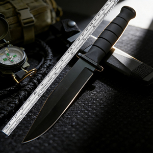 Cuchillo Bowie HK SS289 de Hoja Fija de Acero Inoxidable de Alta Calidad, 200 cm, Punta Recta, para Exteriores, Camping, con Mango de Madera - Product Image 1