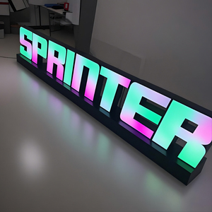 Letras de Canal con Iluminación Frontal LED RGB Personalizadas, Letreros Acrílicos 3D que Cambian de Color, Transformador <span class=keywords><strong>para</strong></span> Letreros de Tiendas, Uso en Bodas y Tiendas de Cigarrillos - Product Image 5