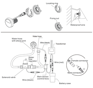 ABS tiết kiệm nước cảm biến điện tử BồN TiểU flusher spreader Tích hợp cảm biến nơi để tiểu - Product Image 5