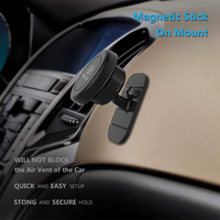 Support de téléphone magnétique universel Natek à rotation 360° en plastique ABS pour voiture, mur, table, bureau, tableau de bord, lit - Portable, coffret cadeau
