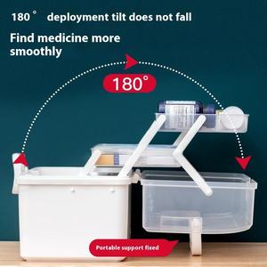 صندوق تخزين أدوية متعدد الطبقات من البلاستيك المستدام سعة 10-20 لتر للاستخدام المنزلي - Product Image 4