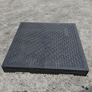 Manufacturer wholesale <b>warehousing</b> logistics goods stacking four-way forklift high-load remolded rubber pallets black pallets - Product Image 2