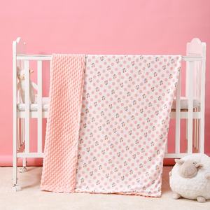 Couverture pour bébé en peluche douce Minky pour tout-petit, nouveau-né, poussette, voyage, logo personnalisé - Product Image 3