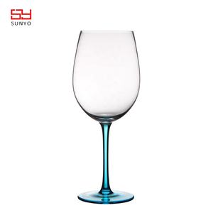 赤ワイングラスカスタマイズ緑色ステムワイングラス在庫あり - Product Image 4