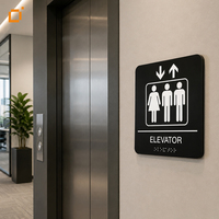 Panneau signalétique en relief conforme ADA, panneau lumineux LED pour hôtel, plaque tactile en braille pour la décoration des halls d'hôtel et des espaces publics