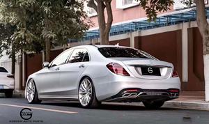 Diffusore posteriore 222 per <span class=keywords><strong>Mercedes</strong></span> <span class=keywords><strong>W222</strong></span> S400 S320 S600 S500 S classe lifting S63 AMG S65 AMG tubo di scarico del labbro posteriore - Product Image 3